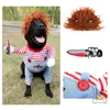 Costumes de chat chien de compagnie drôle habiller semblant Costume ensemble Chucky poupée mortelle Cosplay fête fantaisie Festival tissu vêtements à capuche combinaison