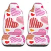 Car Seat Covers Hearts Seamless Pattern Cover Custom Printing Universal Front Protector Accessories Cushion Set