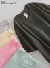 Básico solto listrado manga curta camisetas gráficas mulheres verão topos oversize camiseta de algodão feminino gráfico tshirts das mulheres verde 240118