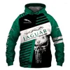 Herrtröjor 2024 logotypbil Jaguar Print 3D hoodie högkvalitativ cykeldräkt Harajuku Fashion Pullover Extra stor jacka