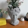 Vases DIY Statue Flowerpot Silicone Mold Greek Goddess Vase Resin Concrete Succulents Plant Flower Pot