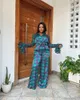 Pantalon de deux pièces pour femmes 2024 Designs Femmes africaines Satin Outfit Plaid Casual Set Mode Lâche Solide Automne Toppants 2in1 Lady Costume
