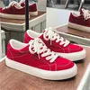 Mode Rode Lowcut y Skateboard Schoenen Voor Mannen Comfortabele Ademende Heren Canvas Sneakers Antislip Casual Sport 240202