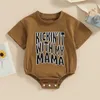 Rompertjes zomer baby baby jongens meisjes bodysuit brief print korte mouw jumpsuit casual kleding