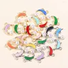 Charms 10Pcs Pearl Colorful Acrylic Dolphin Jewelry Making Gold Silver Color Pendant Earrings Necklace DIY Accessories Crafts