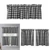 Curtain Kitchen Tulle Black And White Grid Curtains For Living Room Decor