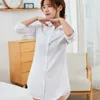 Chemisiers pour femmes S-5XL taille solide femme chemisier chemises décontracté robe haute chemise ample petit ami manches réglables Blusas crème solaire OL printemps