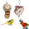 Autres fournitures d'oiseaux K5DC papier naturel perroquet morsure articles de jouets suspendus pour animaux de compagnie pour cage