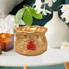 Vases vase plante Pot Money Sac Shape Housemarming Félicitations Gift Craft Flowerpot