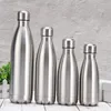 Butelki z wodą butelkę ze stali nierdzewnej 1 litrowe przedmioty napój do sportowych kubków podróżniczych 500 750 1000 ml