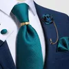 Luxry Tie Red Paisley Black Mens Ties Wedding Accessories Neck Handkerchief Cufflinks Lapel Pin Gift for Men Dibangugan240122