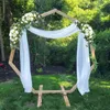 Dekorativa blommor Yan Rustic Wedding Arch Artificial Rose Pion Floral Swag för Lintel Stol Garland Greenery Reception Bakgrundsdekor