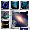 Towel 150X130Cm Amazing Night Starry Sky Star Tapestry 3D Printed Wall Hanging Picture Bohemian Beach Table Cloth Blankets Dbc Bh303 Dh2L9