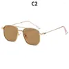 Sunglasses Korean Fashion Double Beam Ocean Piece Cross Border Metal Glasses Anti-ultraviolet For Adult