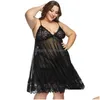 Casa roupas 6xxl plus size lingerie porno renda ver embora mulheres ropa sexy para el sexo vestido sleepwear noite vestido 210924 drop del dh01y