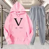 Kvinnor Tracksuits Designer Tracksuits Women Sweater Tracksuits Spring Autumn New Casual Hooded tröja Set av högkvalitativ brevtryck Trend Womens kläder