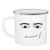 Mugs Woman Face Mug Funny Man Enamel Travel Coffee Cute Gamer Birthday Gift