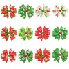 Hårtillbehör 6/12/20st/Lot Christmas Day Hairpin Ribbon Cheering Hairclip Funny Pumpkin Head Halloween Clips for Kids