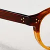 Zonnebrilmonturen Hoge Kwaliteit Merk Designer Acetaat Brilmontuur Mannen Clear Lens Retro Ronde Brillen Vrouwen Bijziendheid Recept Brillen
