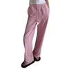 Pantaloni da donna Donna S Casual Stampa a righe Coulisse Vita elastica Sciolto Dritto Lungo con tasche Y2K Streetwear