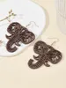 Boucles d'oreilles pendantes en forme d'éléphant en bois pour femmes, bijoux bohème, mode dame, animaux, ornement, cadeau