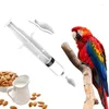 Inne dostawy ptaków 4PC/zestaw mini karmnik dla dzieci ze skalą plastikową zdejmowaną łyżką gavage Parrot Parrot Piez Food Feeding Narzędzie