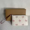 Porte-monnaie de mode Designer Key Pouch Coabag Femmes Moyen Long Porte-clés Portefeuille Mignon Cherry Flower Print Girls Purse Sacs à main Embrayage 231110