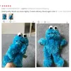 Original Large Sesame Street Hand Puppet Show Puppet Elmo Cartoon Soft Plush Doll Birthday For Children Kids Year Gifts 240127