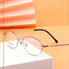 Okulary przeciwsłoneczne Ramki 52-16-142 Znakomite czyste tytanowe pełne ramy damskie okulary temperament Ultra jasnokątne krótkowzroczność nogi