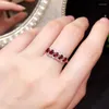 Cluster Rings CoLife Jewelry 925 Silver Garnet Ring 5 Pieces Natural VVS Grade For Girl Birthday Gift