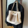 Sacos de noite Grande lona mulheres ombro shopper saco japonês senhoras designer de luxo algodão pano tote para mulher 2024 grandes bolsas femininas