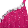 Kobiety dla kobiet seksowne taniec tańca cekinowa impreza Tassel Bra Top Women Performance Diamond Fringe Bralette Festival Festival