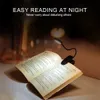 LED Eye Protection Book Night Light調整可能なミニクリップオンデスクランプバッテリー駆動柔軟な旅行ベッドルームの読み取り