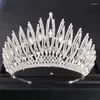 Hair Clips Wedding Crown Jewelry Bridal Accessories Women Baroque Rhinestone Crystal Tiaras Bride Queen Party Crowns Diadem