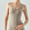 AL Yoga-Anzüge, Oberteile, gerippt, Devoted-Tanks, Sport, nahtlos, ausgewähltes Tanktop, weich, ärmellos, Sweatshirts, Weste, Fitnessstudio, Laufen, SweatTops können mit Hosen, Leggings oder Shorts kombiniert werden