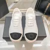 Luxury Casual Canvas Shoes Channellies Women Flats Designer Out Office Sneaker Sports Low Trainers Denim Brodery Fashion Comfort Sneakers With Box