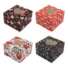 12 Valentines Day themed cute cookies paper boxes party favorites candy gift boxes and windows 240205