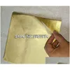 Gift Wrap 100 Sheets 20X20Cm Gold Aluminium Foil Wrapper Paper Wedding Chocolate Candy 220420 Drop Delivery Home Garden Festive Part Dhyrf