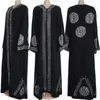 Roupas étnicas Diamantes Vestidos Africanos para Mulheres Hijab Vestido Cinto Robe Maxi Dashiki Boubou Vestido Tradicional Kaftan Abaya