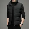 Herenvest Jas Herfst Winter Warm Mouwloos Jasje Casual Stand Kraag Vest Trend Heren Hoge Kwaliteit Sportjas Vest 240118