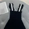 Casual Dresses 2024 Summer Black Long Dress Women Sweet Ball Gown Girl Sexy Spaghetti Strap Sleeveless Ruffles