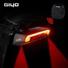 Inne akcesoria oświetleniowe Giyo rowerowe sygnały Lekki rower tylny ogon Laser Laser laser USB Układ do montażu LED Rower Light Cycling Inteligentna lampa rowerowa YQ240205