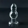 45-70mm Super Big Gourd Glass Anal Plug Prostate Massage Anal Ball enorma Glass Butt Plug Dilatador Anal Sex Toys för par 240126