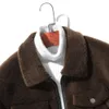 Мужская куртка Haining со встроенным мехом, короткая бархатная зимняя куртка из овечьей шерсти с лацканами и цветочным узором JEPN