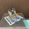 AQUAZZURA Pumps verfraaid met strass-kristallen Sandalen puntige stiletto hoge hakken Slingbacks schoenen Hakschoen voor dames Feestavond schoenen luxe