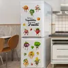 Fonds d'écran 3pcs dessin animé expression légumes fruits stickers muraux réfrigérateur fond cuisine décoration murale ms2285