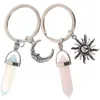 Keychains 2st Moon Pendant Sun Key Rings and Par Nyckelringbilshållare Kedjor Dekor