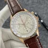 U1 최고 등급 AAA Bretiling B01 46mm 품질의 Navitimer 시계 크로노 그래프 운동 스틸 민트 검은 다이얼 50 주년 기념 진정한 가죽 스트랩 손목 시계