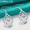 Dangle Earrings URMYLADY 925 Sterling Silver Hollow Flower For Women Wedding Party Fashion Charm Jewelry Gift