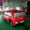 wholesale Personalizza a grandezza naturale 4 ml (13,2 piedi) Con il modello di auto gonfiabile gigante del ventilatore, grande palloncino volante ad elio Automobile da corsa galleggiante per la pubblicità